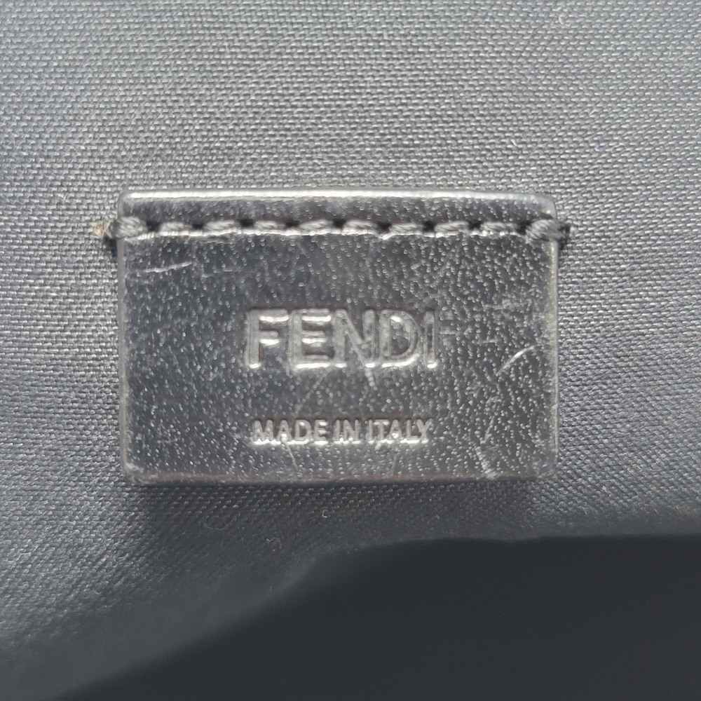 FENDI Monster Eyes Black/Yellow Leather Flat Clutch - Picture 9 of 10